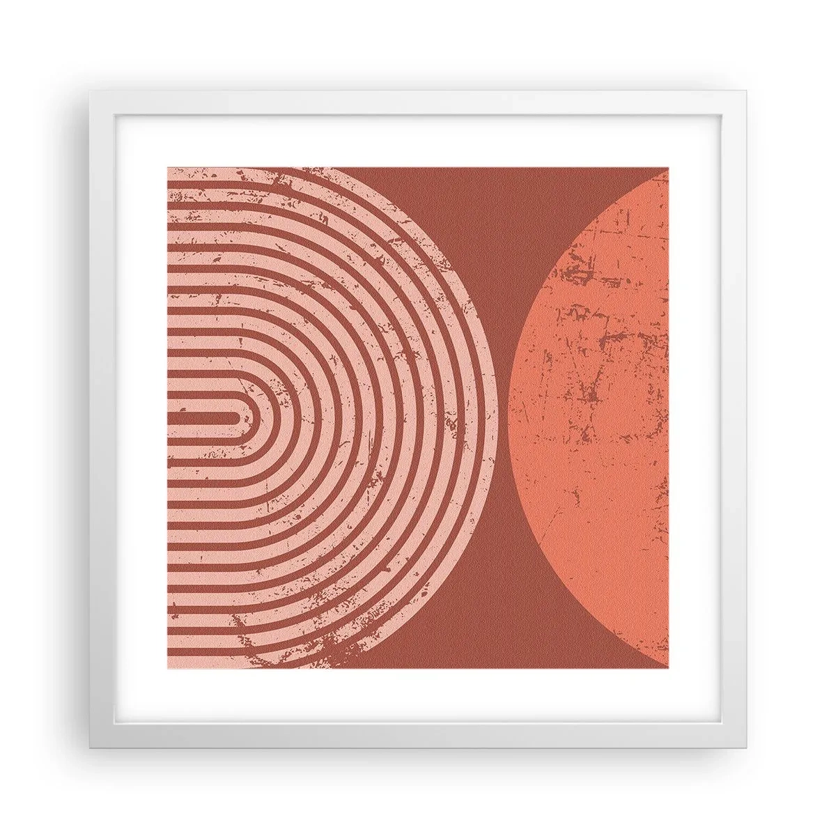 Poster în ramă albă - Relație strânsă - 40x40 cm