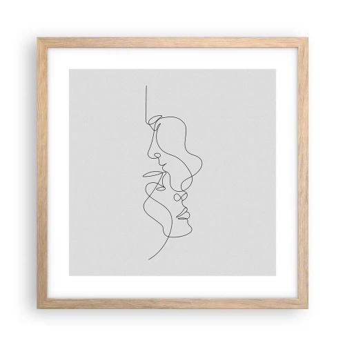 Poster în ramă de stejar deschis - Dorință vorace - 40x40 cm