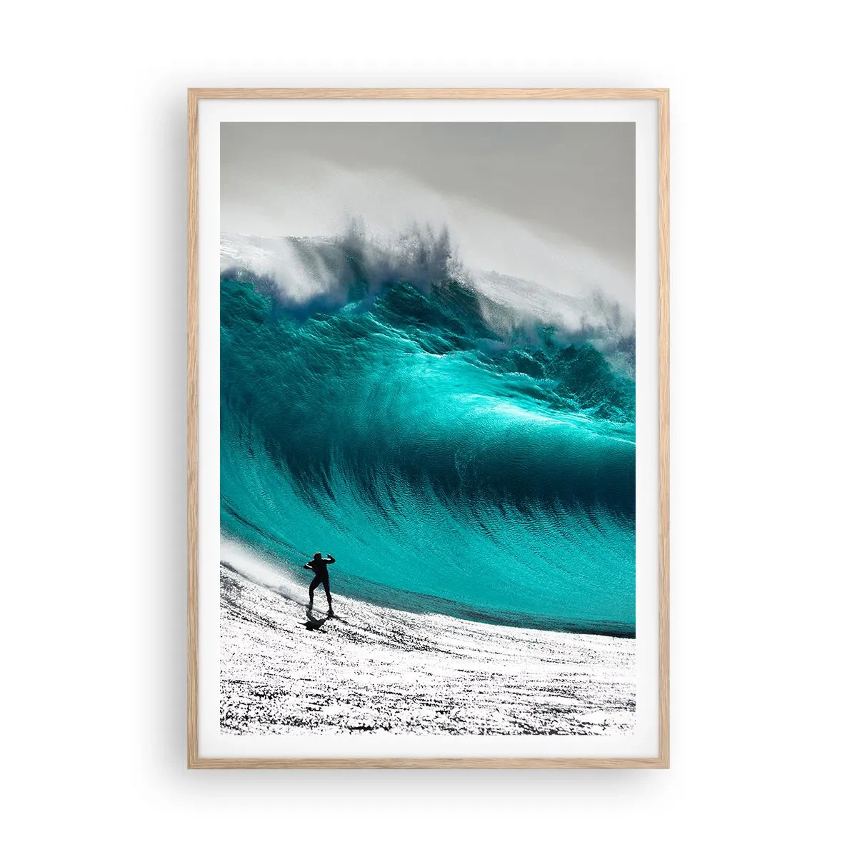 Poster în ramă de stejar deschis - Provocare acceptată - 70x100 cm