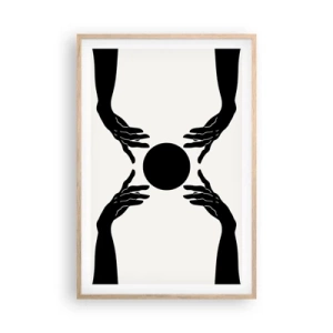 Poster în ramă de stejar deschis - Semnul secret - 61x91 cm