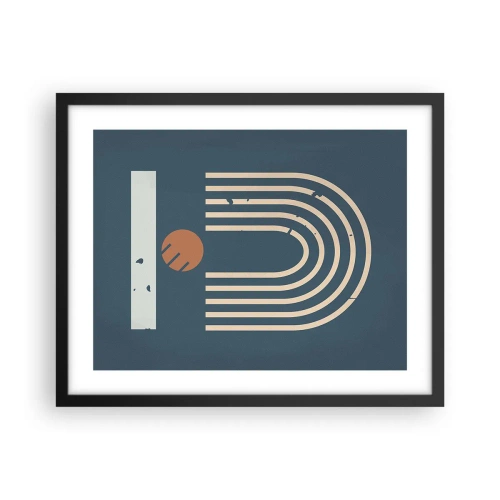 Poster în ramă neagră - Geometrie în funcție de rodie - 50x40 cm