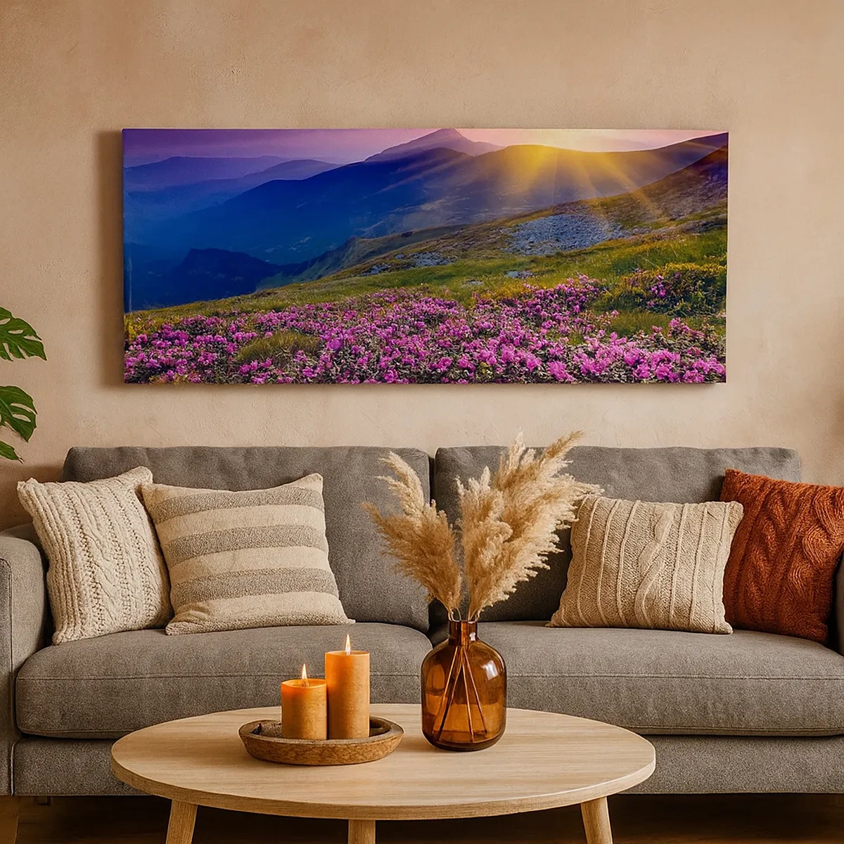 Tablou pe pânză - ... Și peste tot în jur se simte un miros de jneapăn și parfum de ierburi... - 30x30 cm