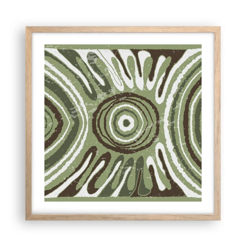 Poster în ramă de stejar deschis - Explozie de emoții - 50x50 cm