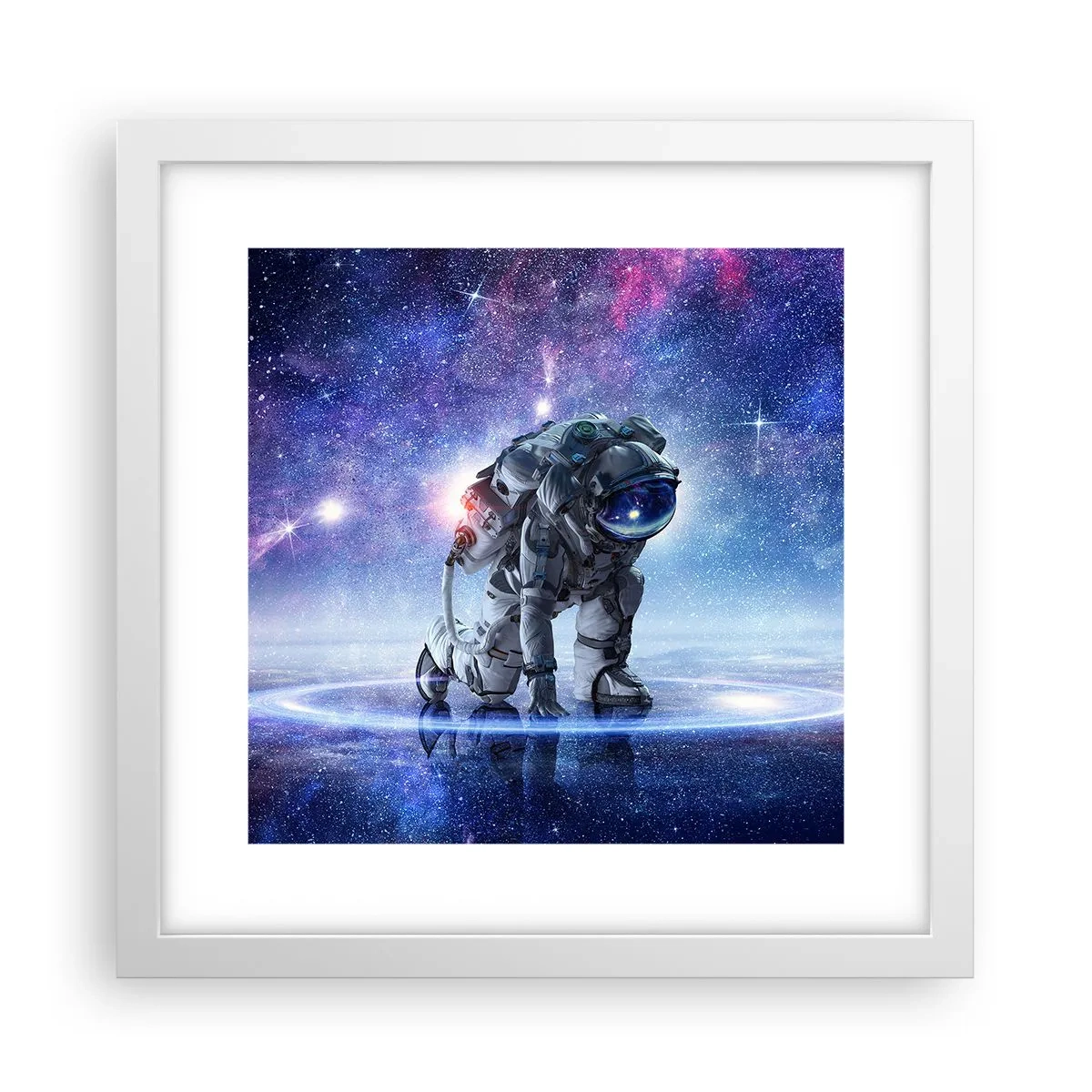 Poster în ramă albă - Cerul înstelat de deasupra mea - 30x30 cm