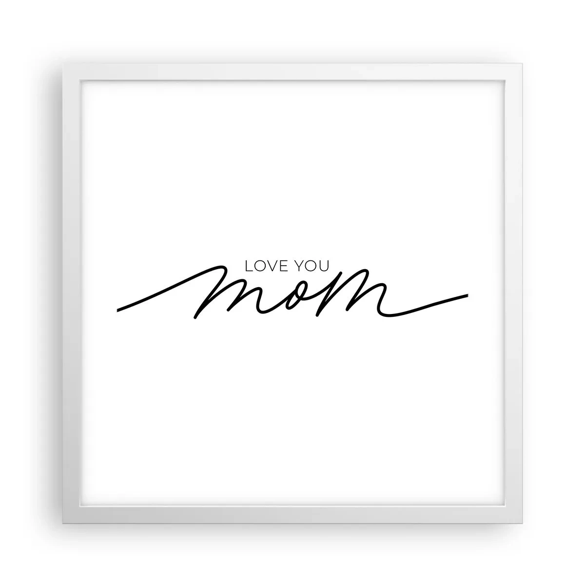 Poster în ramă albă - Mare emoție - 40x40 cm