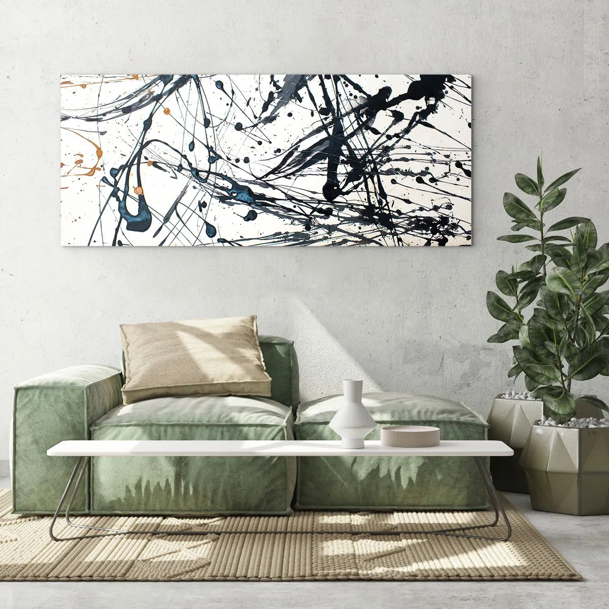 Tablou pe sticlă - Cu sau fără sens? - 100x40 cm