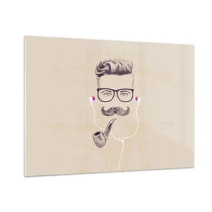 Tablou pe sticlă - Un bărbat adevărat? - 100x70 cm