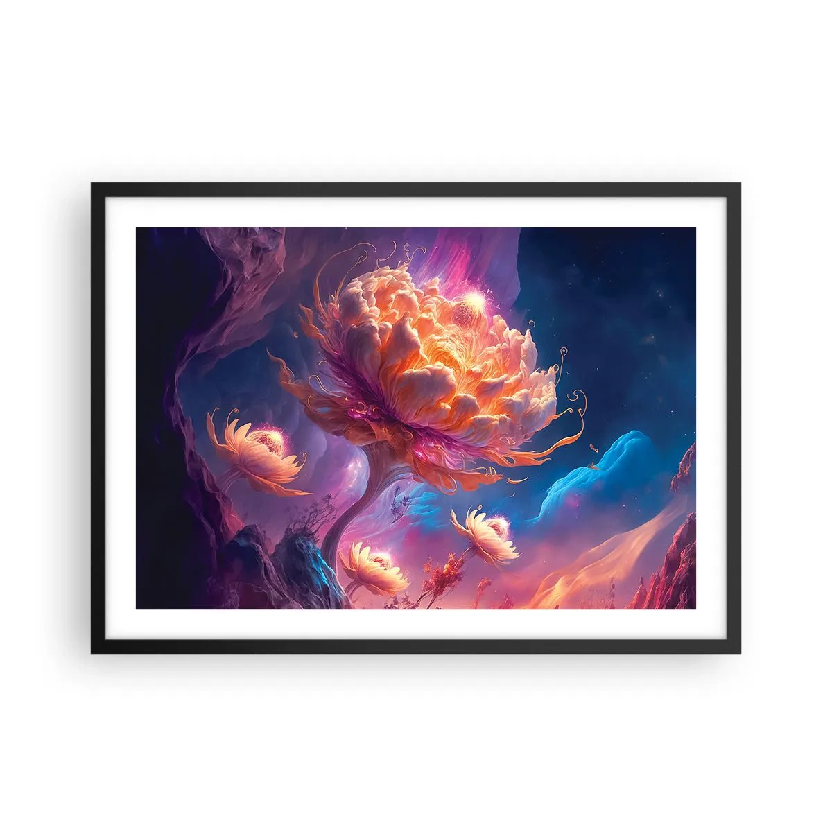 Poster în ramă neagră - O altă lume - 70x50 cm