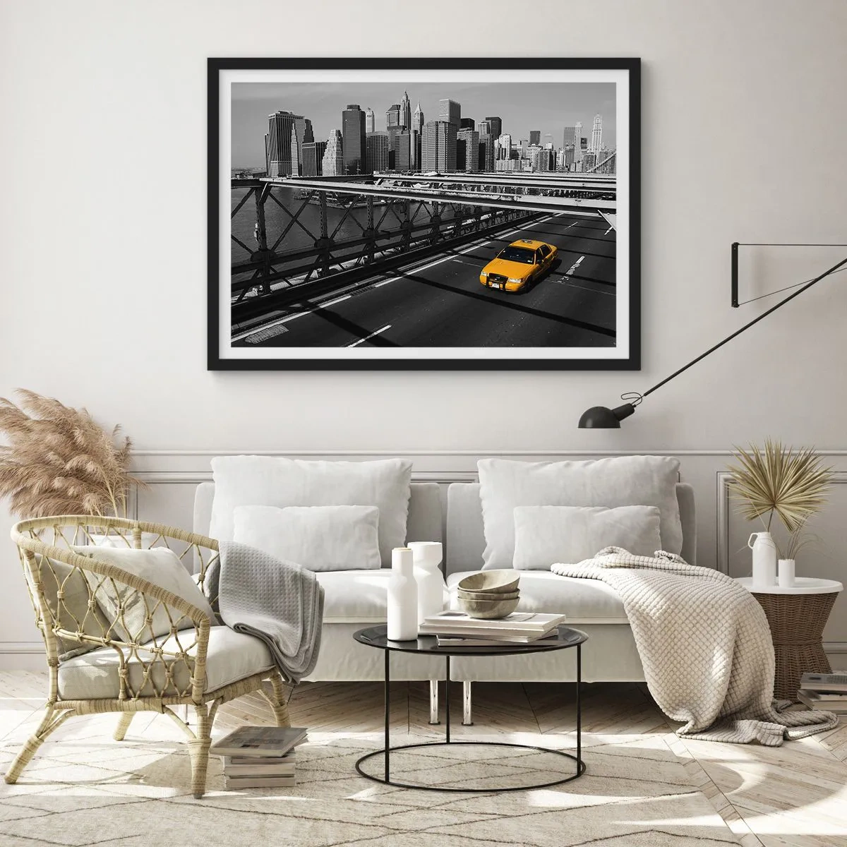 Poster în ramă neagră - Culorile marelui oraș - 70x50 cm