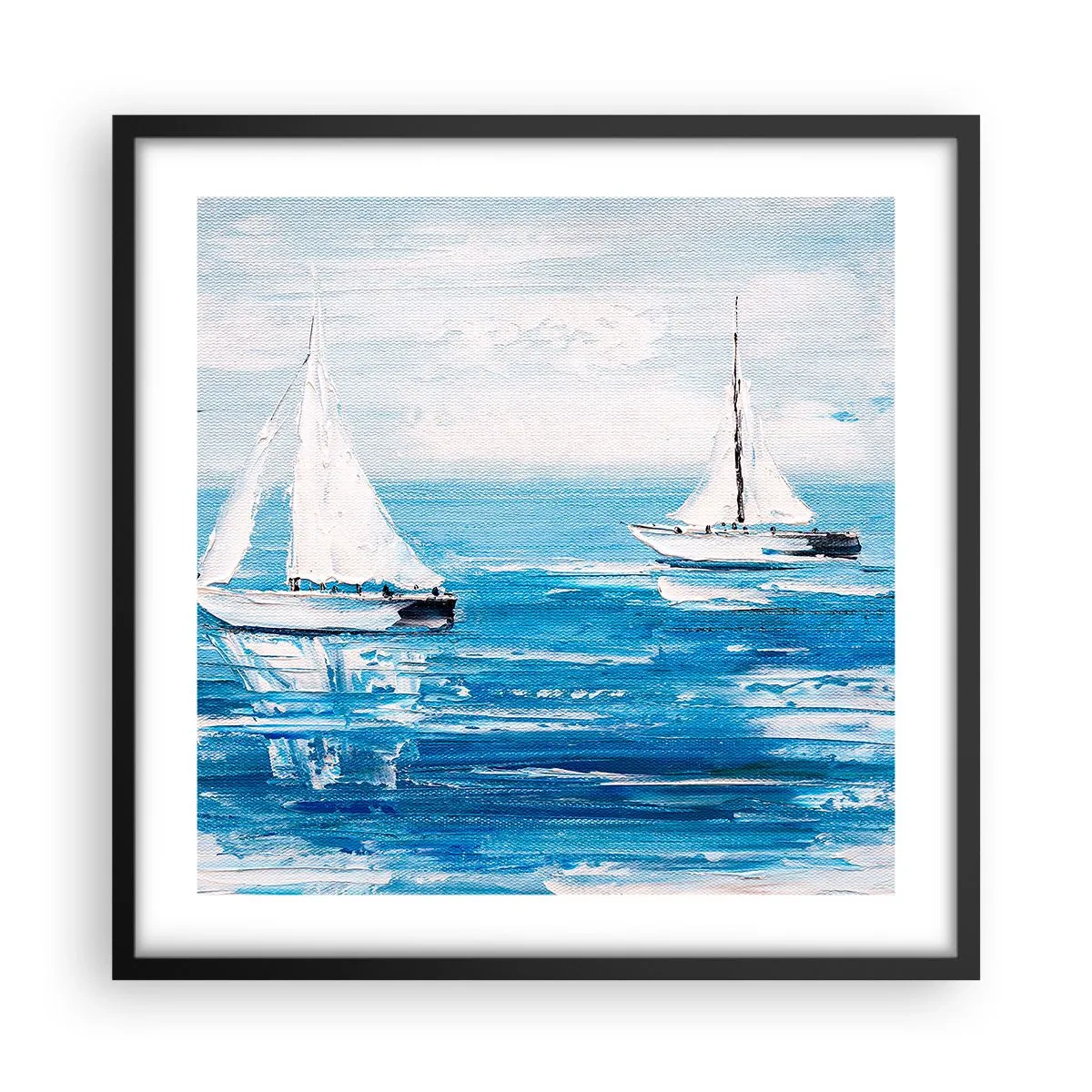 Poster în ramă neagră - Cu un prieten alături de tine - 50x50 cm