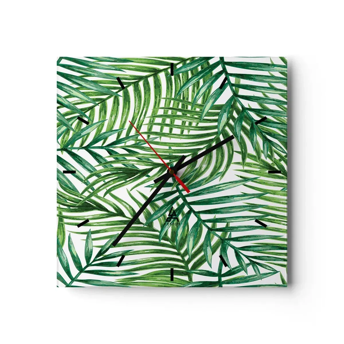 Ceas de perete - Ceas pe sticlă - Sub bolta verde - 30x30 cm
