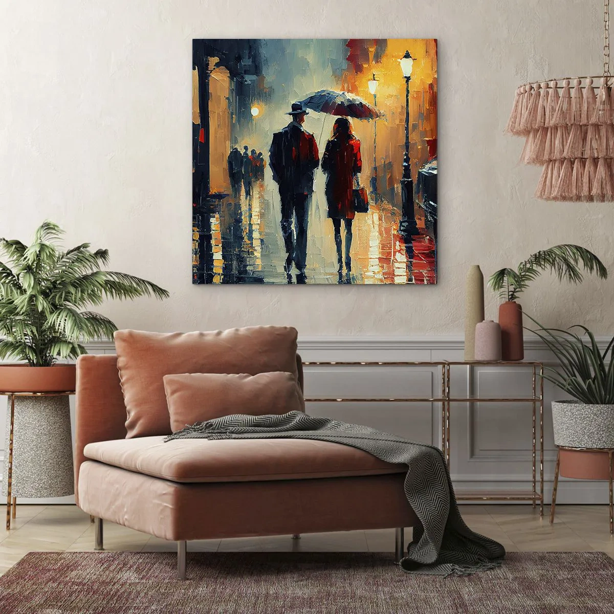 Tablou pe pânză - Poveste de dragoste urbană - 30x30 cm