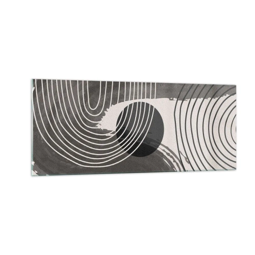 Tablou pe sticlă - Ovalul câștigă - 100x40 cm