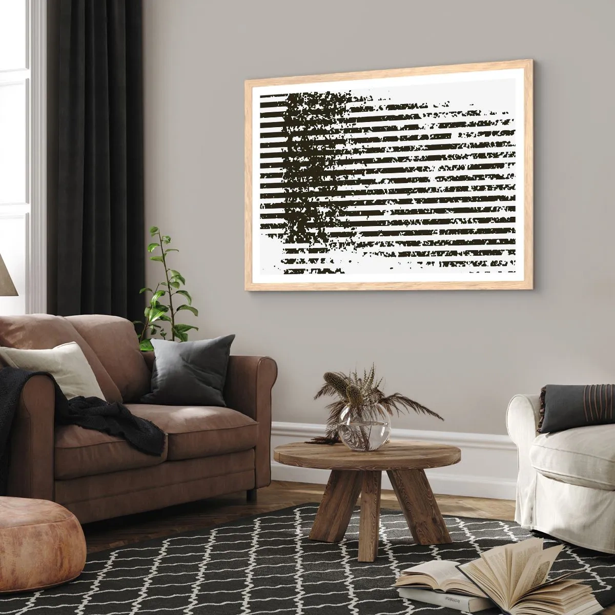 Poster în ramă de stejar deschis - Ritm și zgomot - 91x61 cm