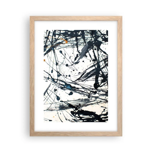 Poster în ramă de stejar deschis - Cu sau fără sens? - 30x40 cm