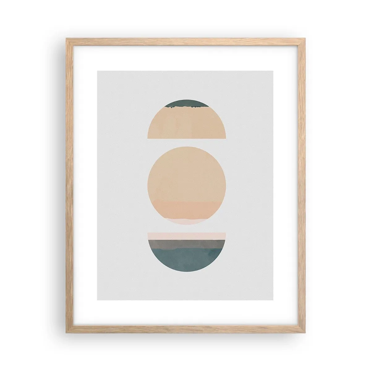 Poster în ramă de stejar deschis - Roată cu roată - 40x50 cm
