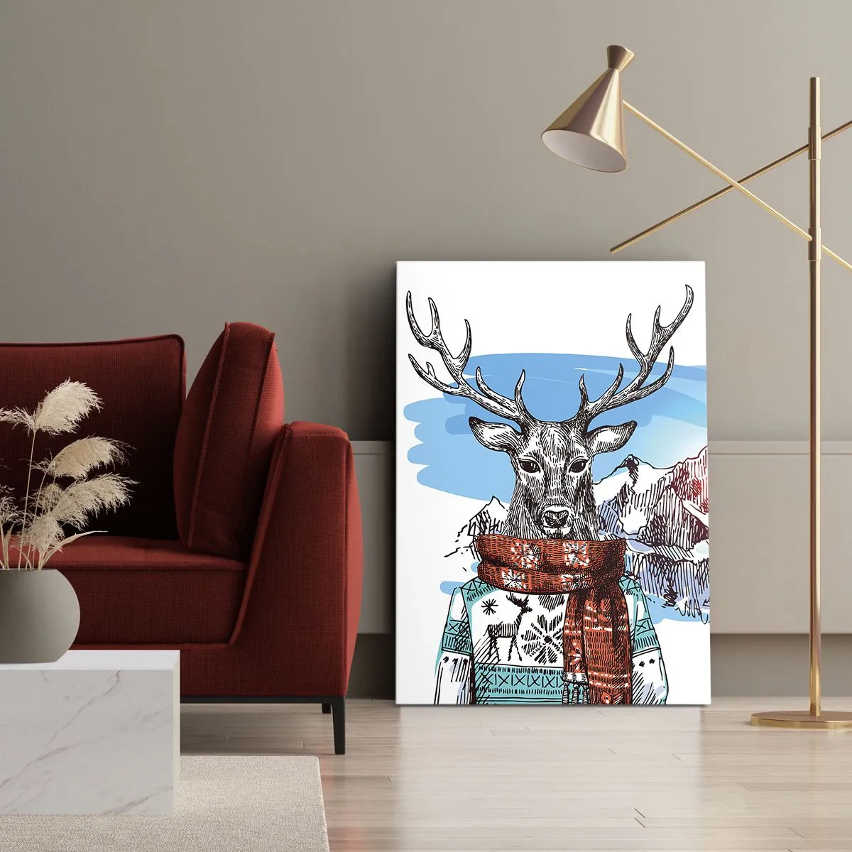 Tablou pe pânză - Nici măcar un cerb nu îngheață  - 50x70 cm