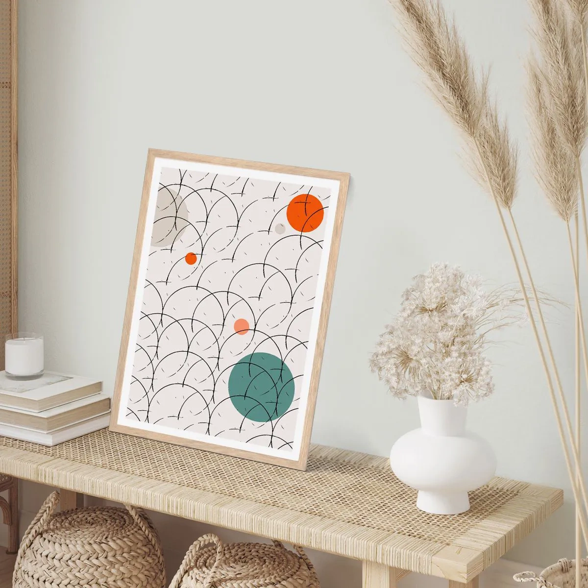 Poster în ramă de stejar deschis - În spiritul pop-art - 30x40 cm