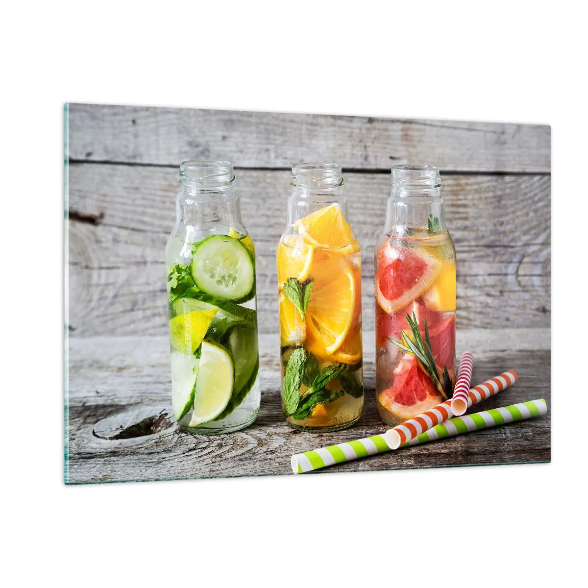 Tablou pe sticlă - Sănătoase prin natura - 120x80 cm