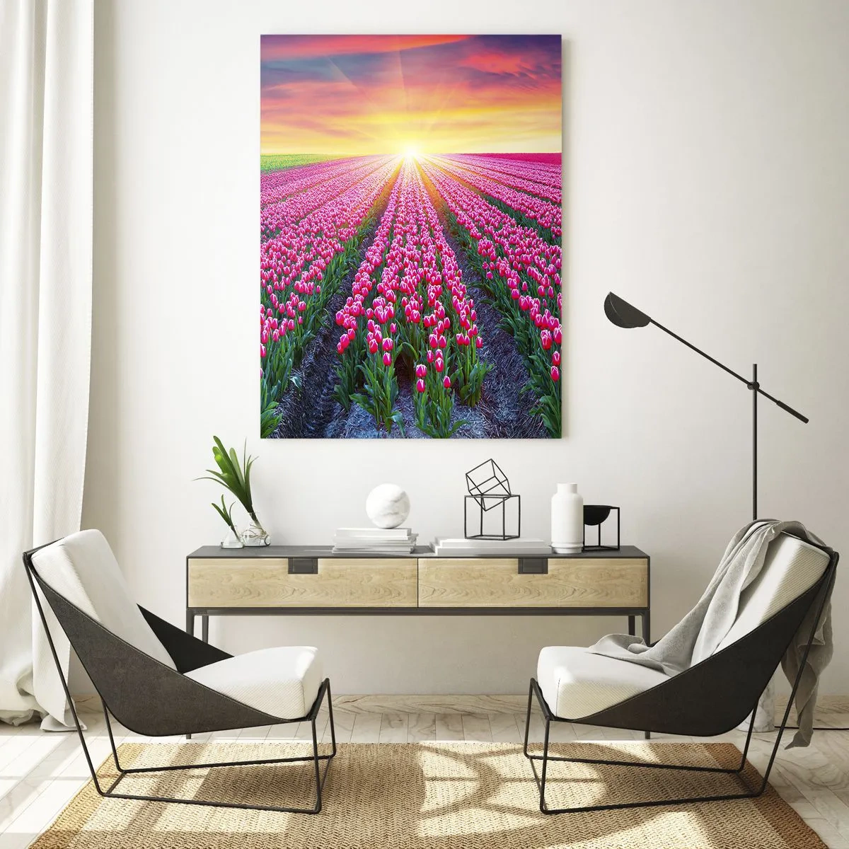 Tablou pe sticlă - Ferma de frumusețe - 50x70 cm
