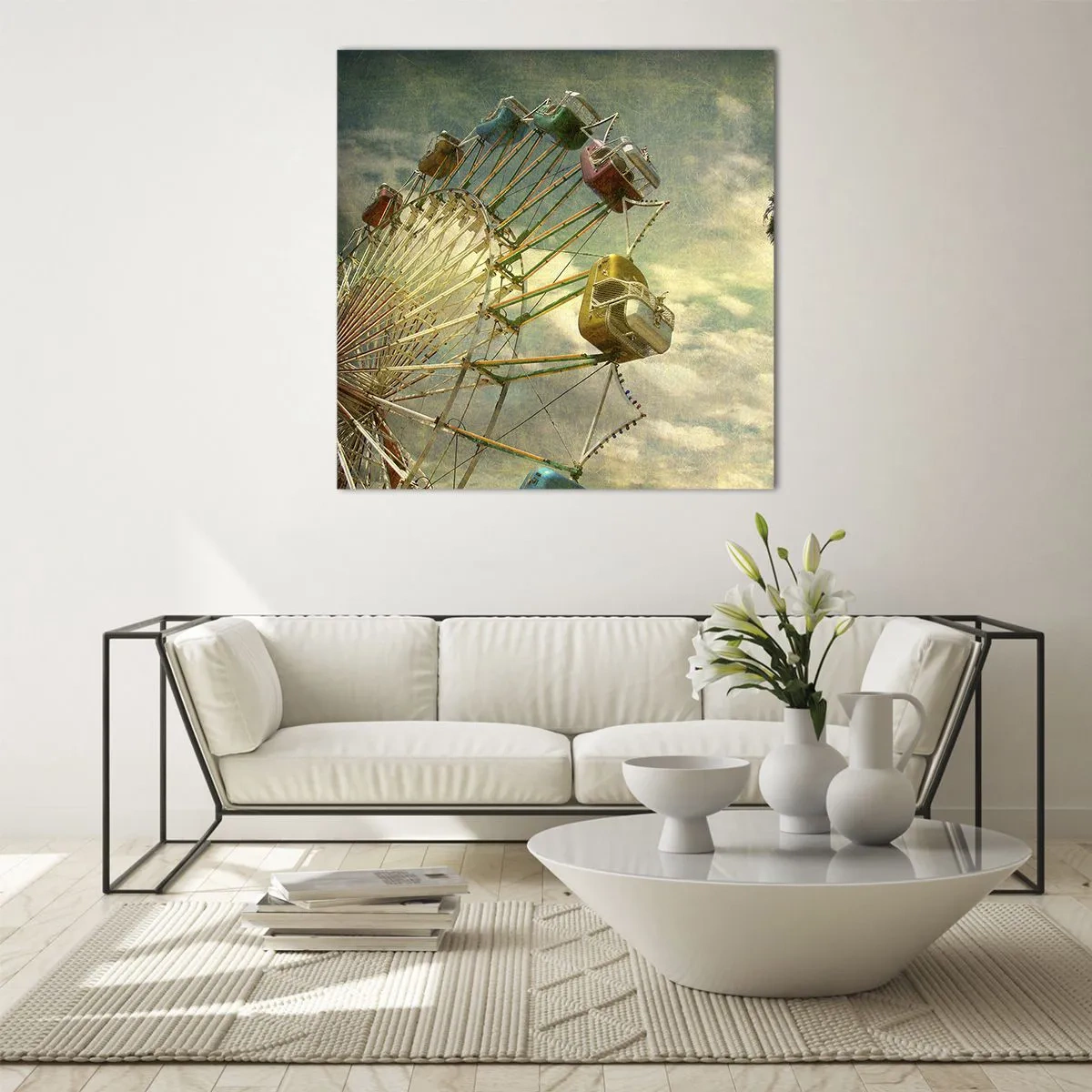 Tablou pe sticlă - Hai la distracție… - 60x60 cm