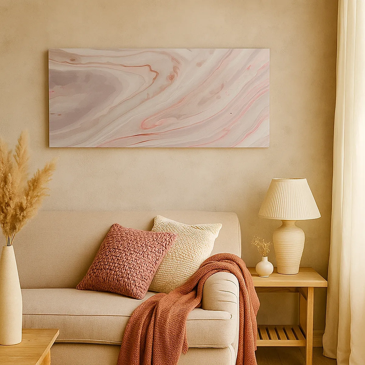 Tablou pe pânză - Roz lichid - 30x30 cm