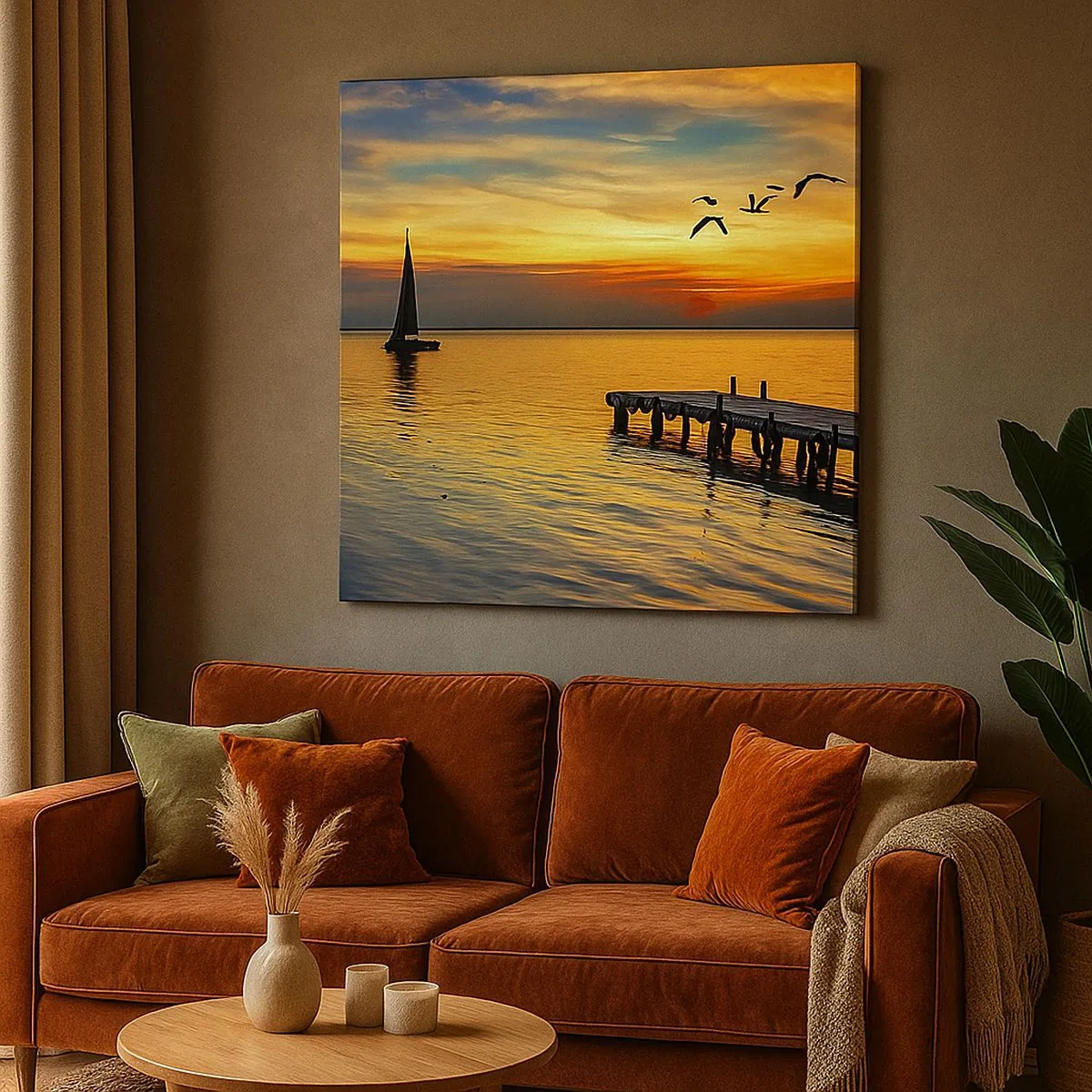 Tablou pe pânză - Retururi de seară - 30x30 cm