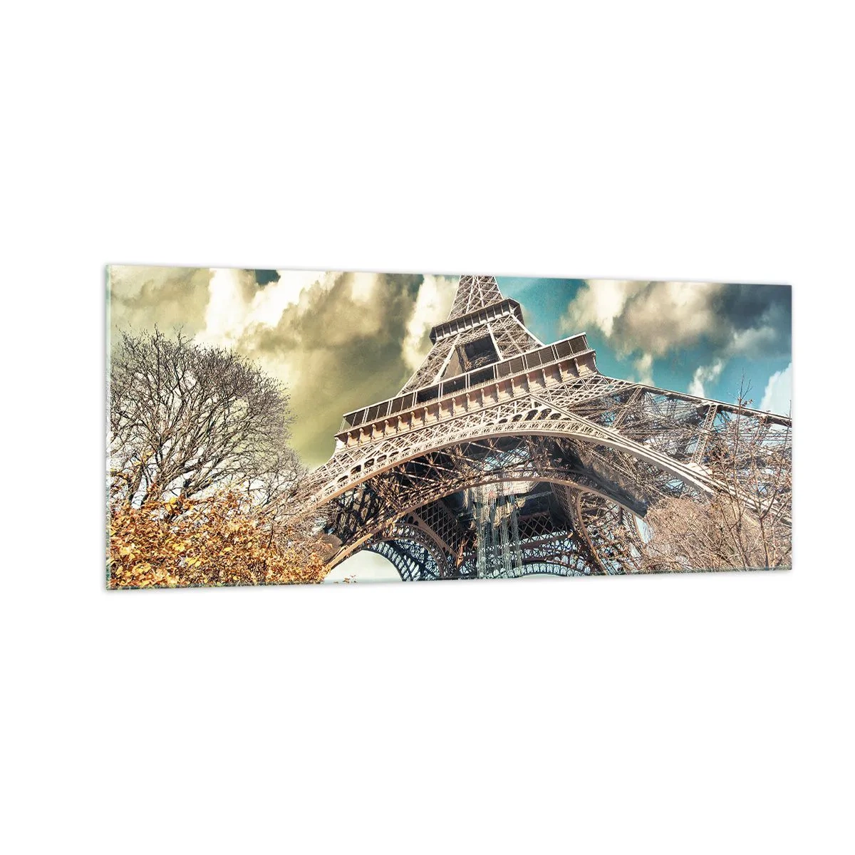 Tablou pe sticlă - Și la Paris, în toamna anului .... - 100x40 cm
