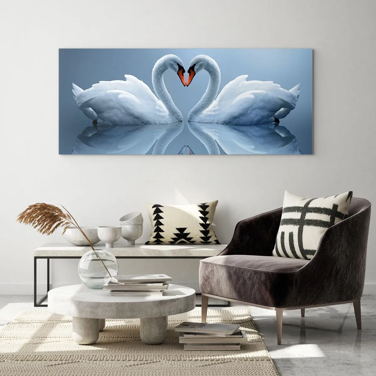 Tablou pe sticlă - Timp pentru dragoste - 90x30 cm