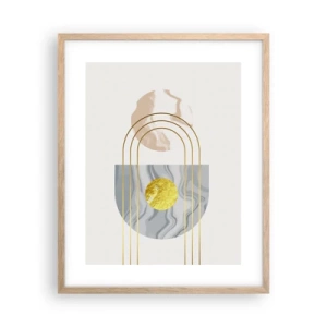 Poster în ramă de stejar deschis - Lumină și strălucire - 40x50 cm
