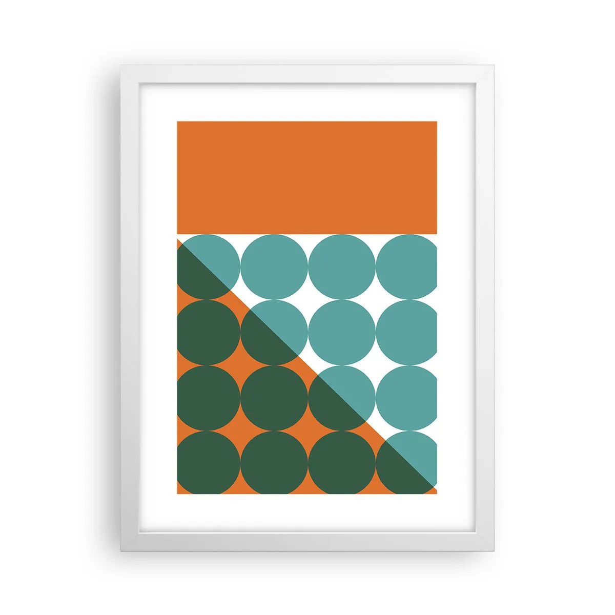 Poster în ramă albă - Sus și pe diagonală - 30x40 cm