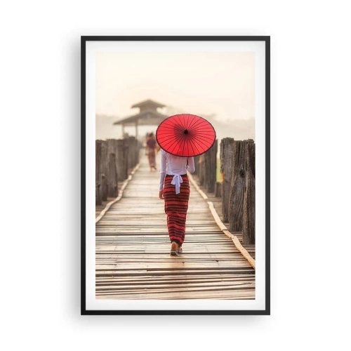 Poster în ramă neagră - Pe podul vechi - 61x91 cm