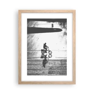 Poster în ramă de stejar deschis - Înainte, prin oraș - 30x40 cm