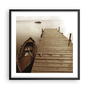 Poster în ramă neagră - Marea pace - 50x50 cm