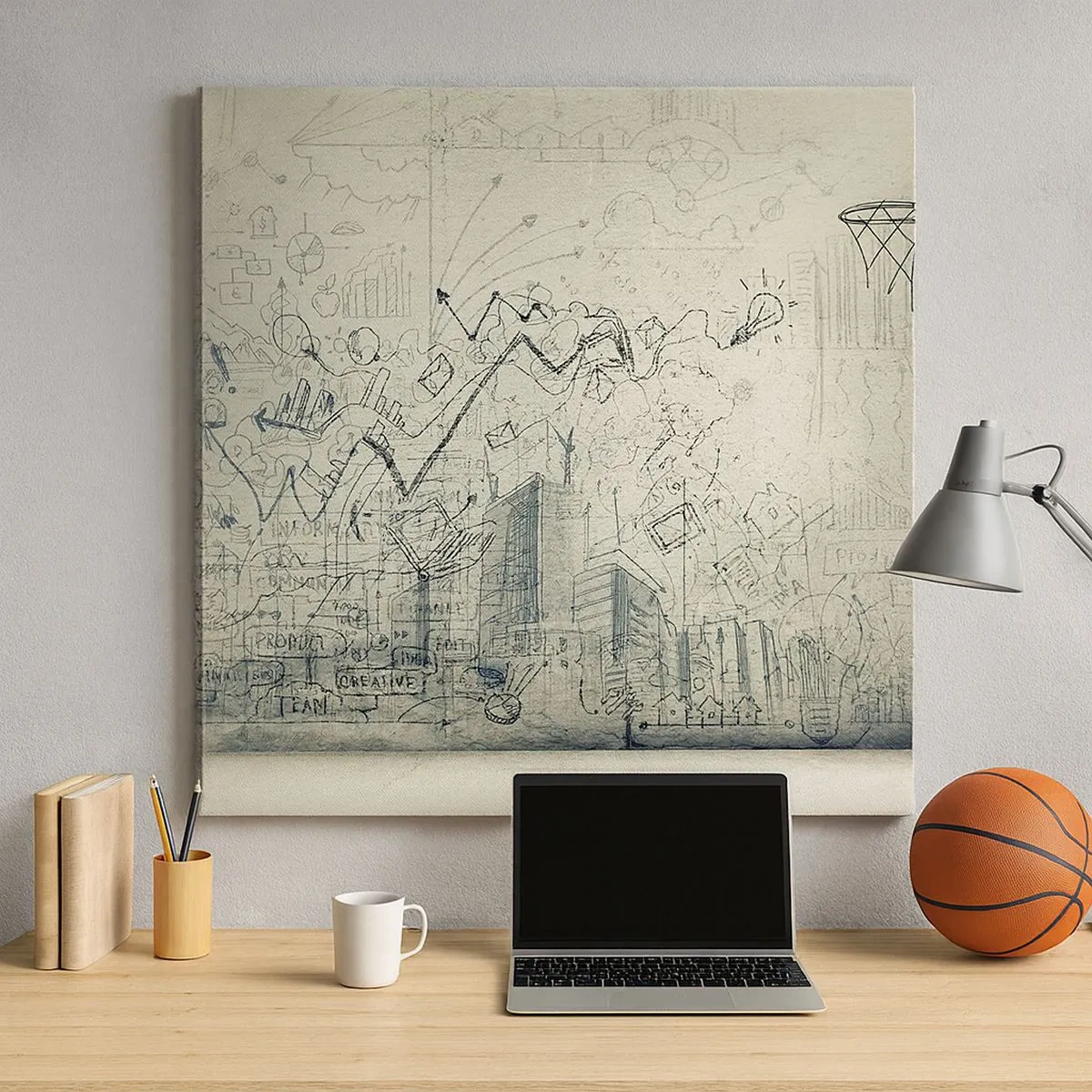 Tablou pe pânză - Minunata mea viață de oraș - 30x30 cm