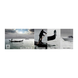 Mostră tapet Premium Sand - Un oraș fabulos de apă și ceață - Peisaj, Oraș, Veneția - 100x30 cm