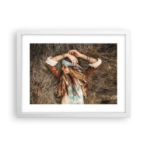 Poster în ramă albă - În drum spre vara iubirii - 40x30 cm