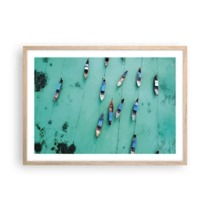 Poster în ramă de stejar deschis - În așteptare - 70x50 cm