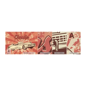 Mostră tapet Premium Canvas - Și la radio Elvis - Mașină, Cabriolet, Călătorii - 100x30 cm