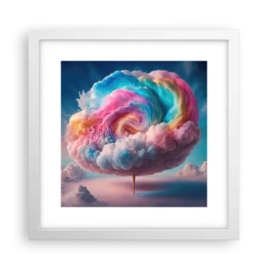 Poster în ramă albă - Visul unui parc de distracții - 30x30 cm