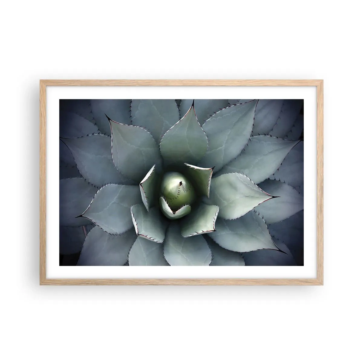 Poster în ramă de stejar deschis - Momește și avertizează - 70x50 cm