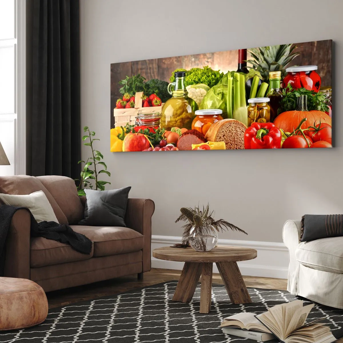 Tablou pe pânză - Afumate, prăjite, marinate - 120x50 cm