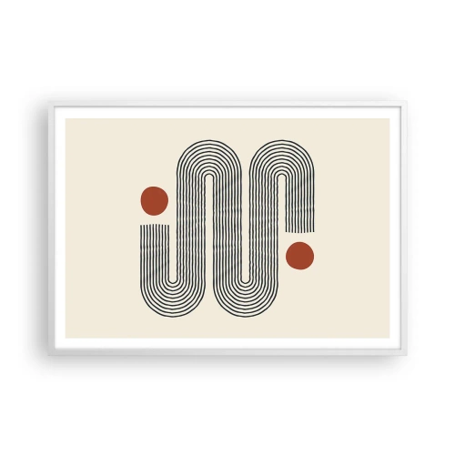 Poster în ramă albă - De la început până la sfârșit - 100x70 cm