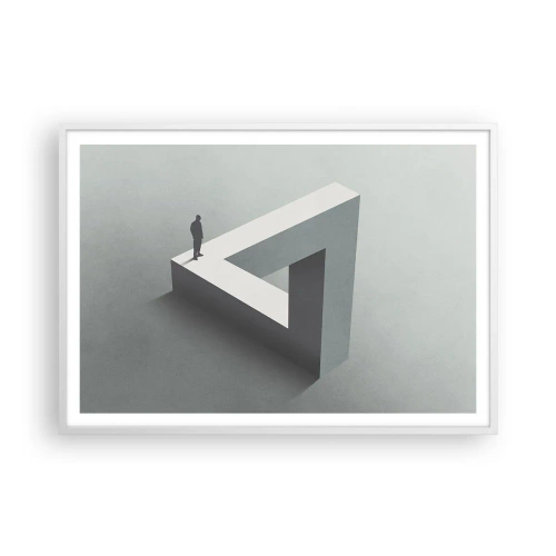 Poster în ramă albă - Și totuși este posibil - 100x70 cm