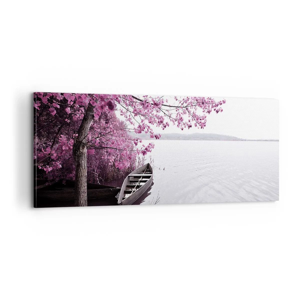 Tablou pe pânză - În tăcerea roz - 100x40 cm