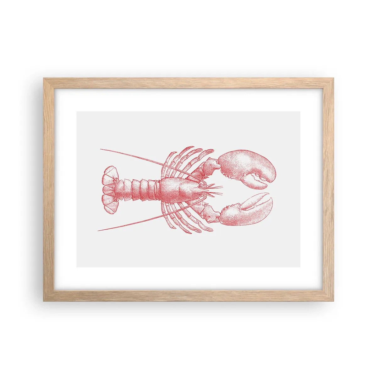 Poster în ramă de stejar deschis - Homar demn de Homer - 40x30 cm