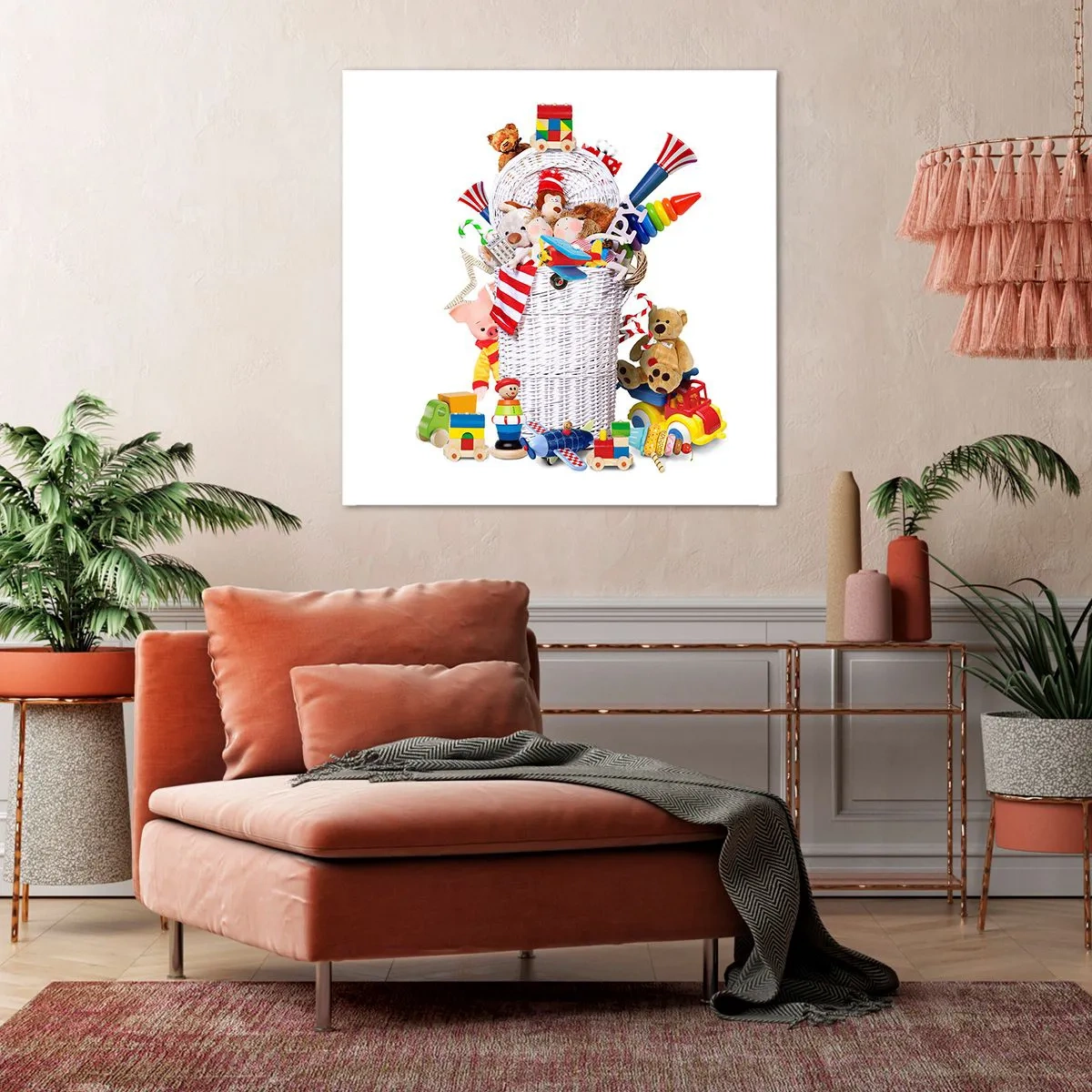 Tablou pe pânză - Comorile micuțului - 40x40 cm