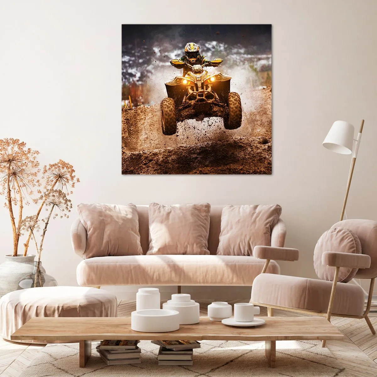 Tablou pe pânză - No risk no fun - 70x70 cm