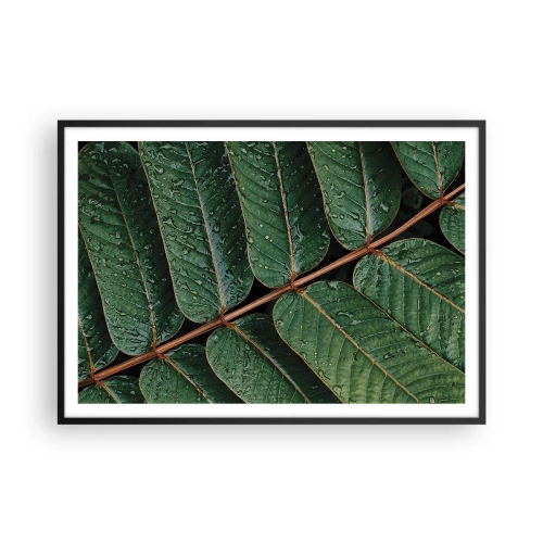 Poster în ramă neagră - Într-un ritm verde - 100x70 cm