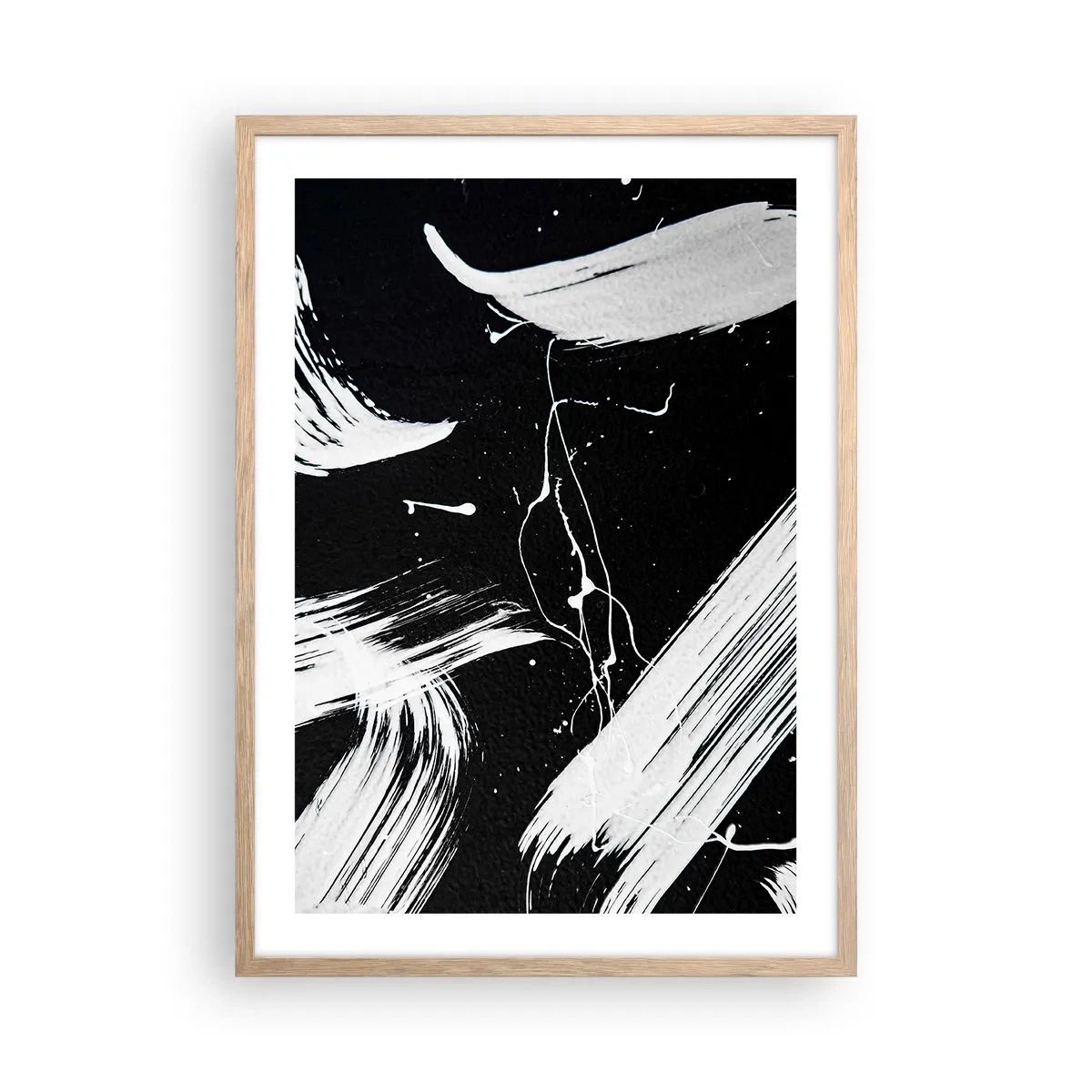 Poster în ramă de stejar deschis - Abisul întunericului - 50x70 cm